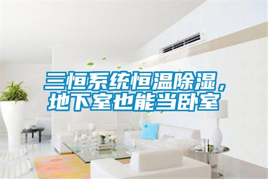 三恒系統恒溫除濕，地下室也能當臥室