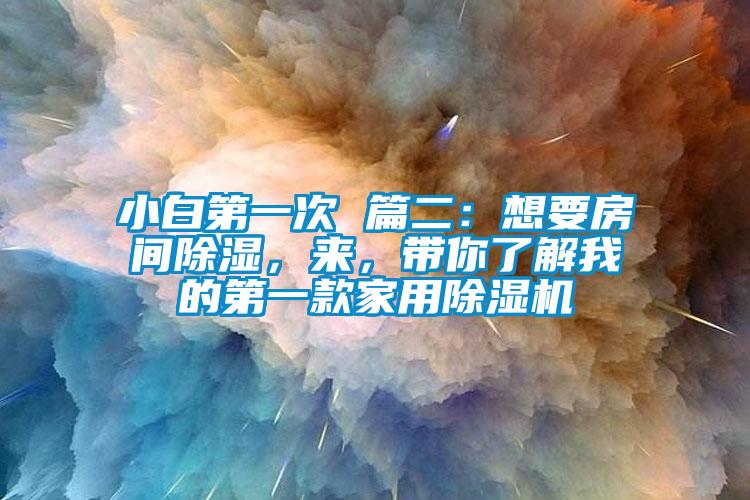 小白第一次 篇二：想要房間除濕，來，帶你了解我的第一款家用除濕機