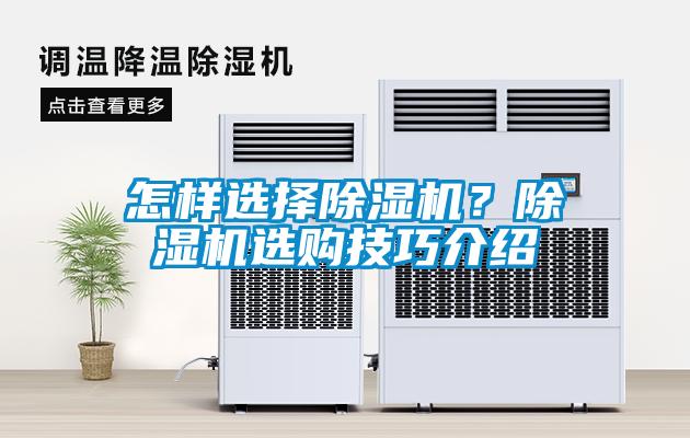 怎樣選擇除濕機？除濕機選購技巧介紹