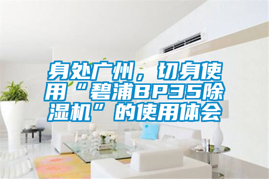 身處廣州，切身使用“碧浦BP35除濕機(jī)”的使用體會