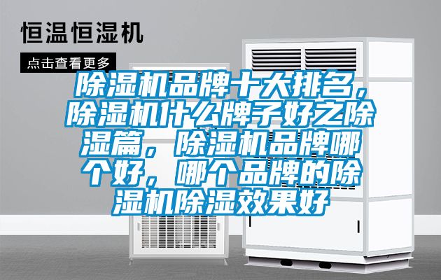 除濕機品牌十大排名，除濕機什么牌子好之除濕篇，除濕機品牌哪個好，哪個品牌的除濕機除濕效果好