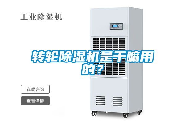 轉輪除濕機是干嘛用的？